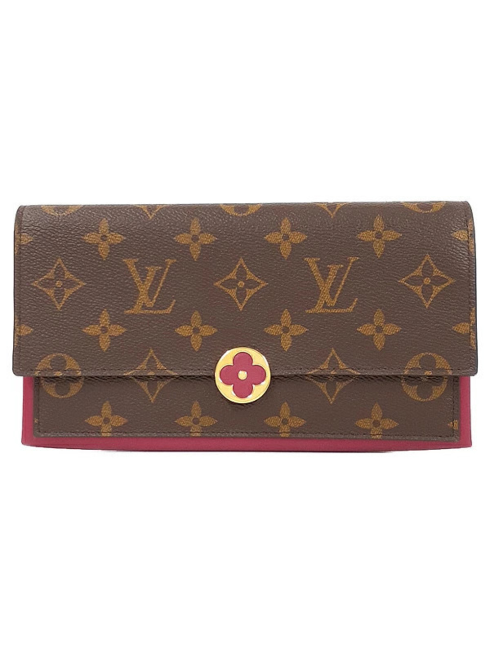 Louis Vuitton Monogram Portefeuille Flore Bi fold Long Wallet